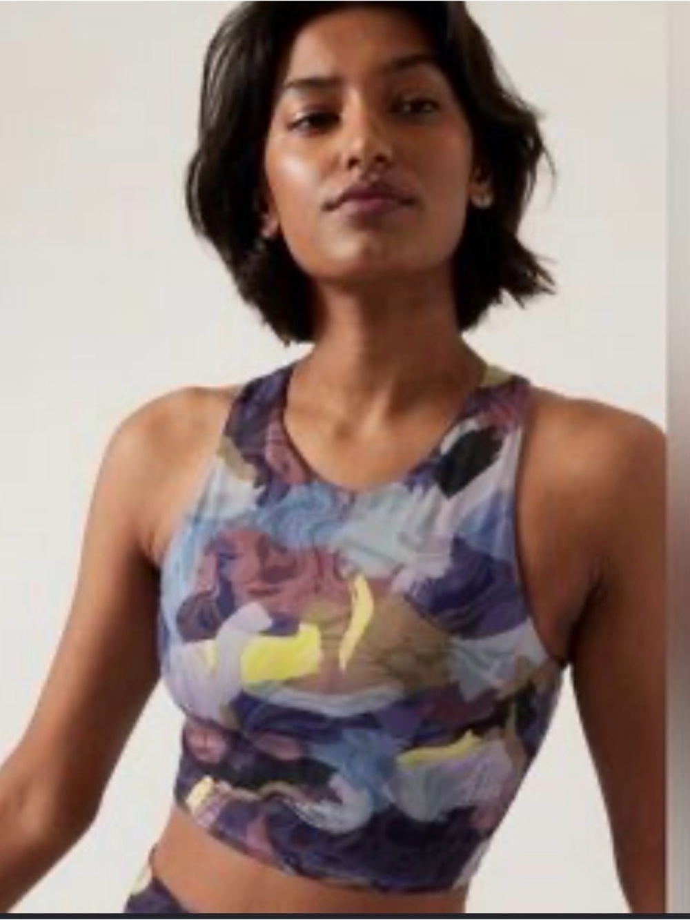 Athleta Racerback Workout Tank/crop with built in sports bra